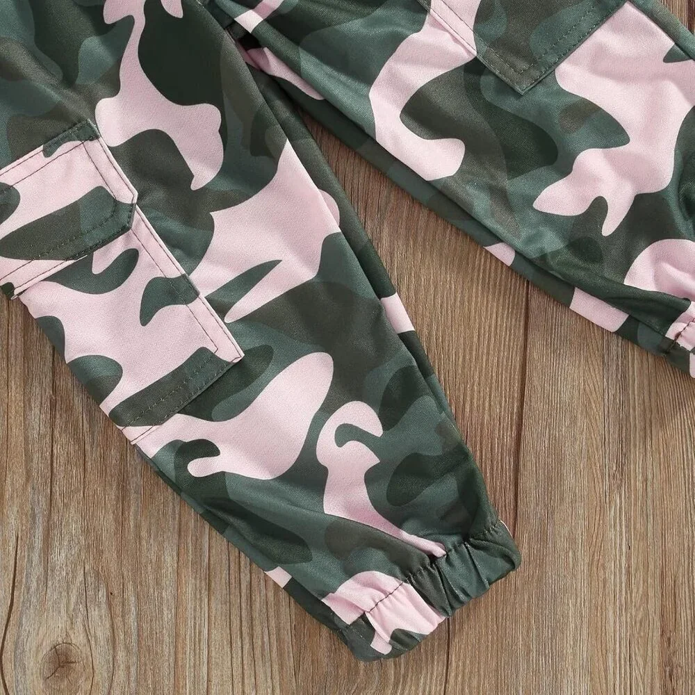 Toddler Girls Clothes 2T 3T 4T 5T Fall Outfits Baby Pullover Sweatshirt & Camouf